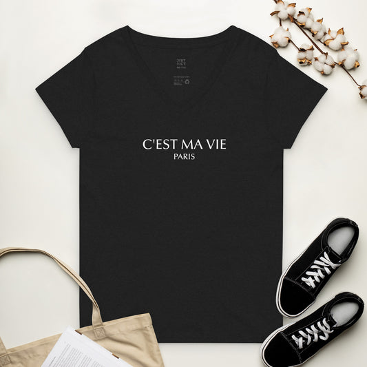 MA Vie Collection Women’s recycled v-neck t-shirt